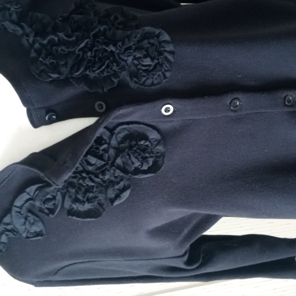 Notations Boho Style Button Up Sweater. Black Med… - image 5